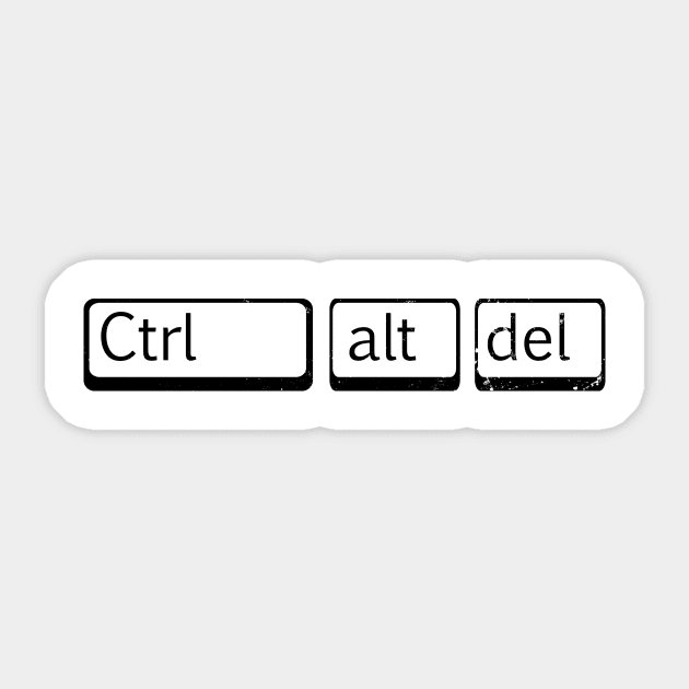 Computer Programming Shirt | Ctrl Alt Del Gift Sticker by Gawkclothing